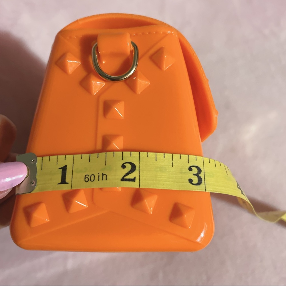 🎉HP!🎉 Orange Jelly Studded Crossbody Bag — NWOT - Picture 13 of 13